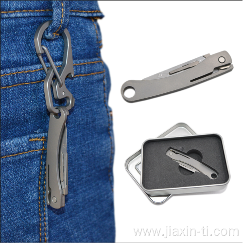 Replaceable blades titanium handle Pocket Knife keychain